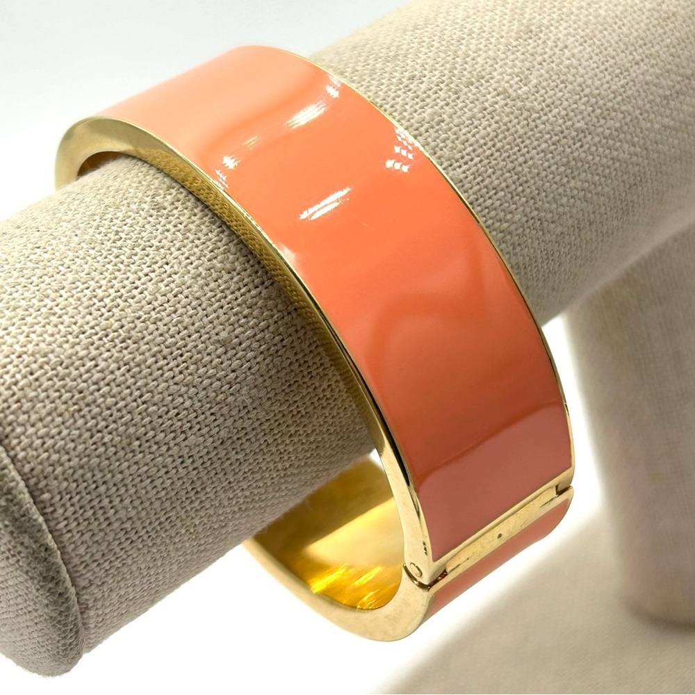 J. Crew Peach Hinged Bangle Bracelet